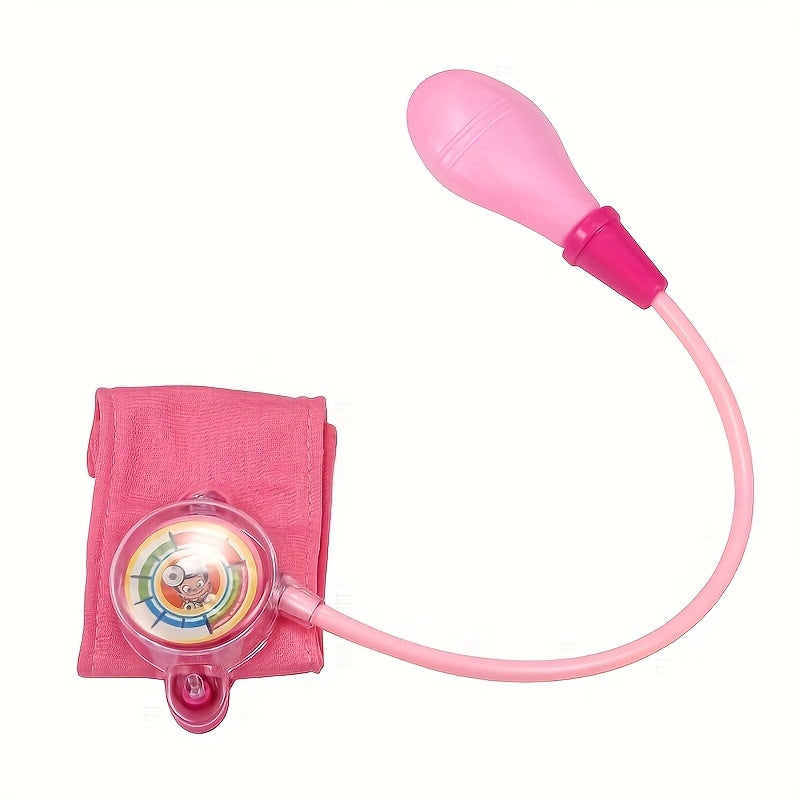 Fun Medical Role Play Set for Kids - Pink Sphygmomanometer Toy Stethoscope