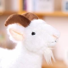 Soft Plush Goat Doll & Realistic Fur Texture