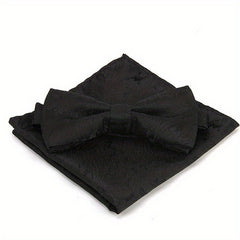 Polyester Formal Men's Bow Tie Handkerchief Set