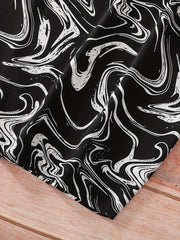  Casual Dress Women's Plus Random Print Short Sleeve Round Neck Loose