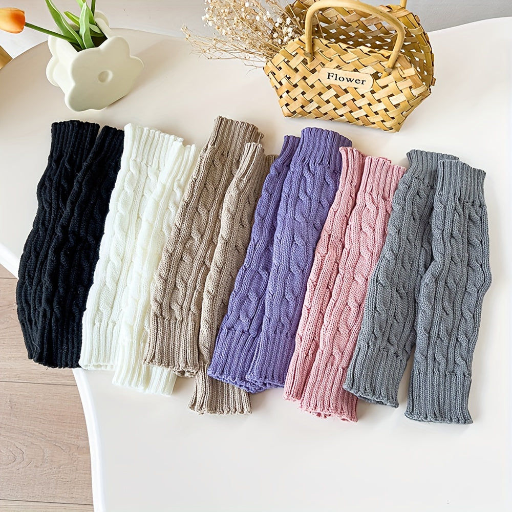 Knitted Leg Warmers Knee High Socks