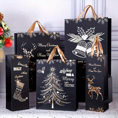 12pcs Christmas Wine Bag Gift Bag Festive Red Wine Gift Bags