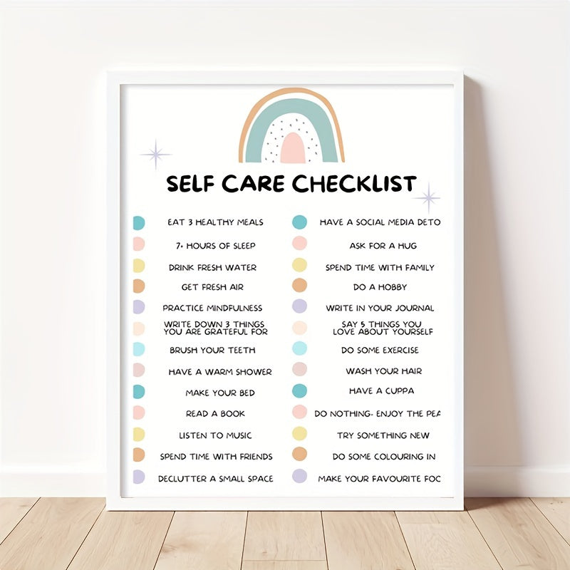Self Care Check In Poster Self Love Print