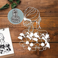 Flowers Lady Pattern Die Cuts For Card Making Cutting Dies Stencil