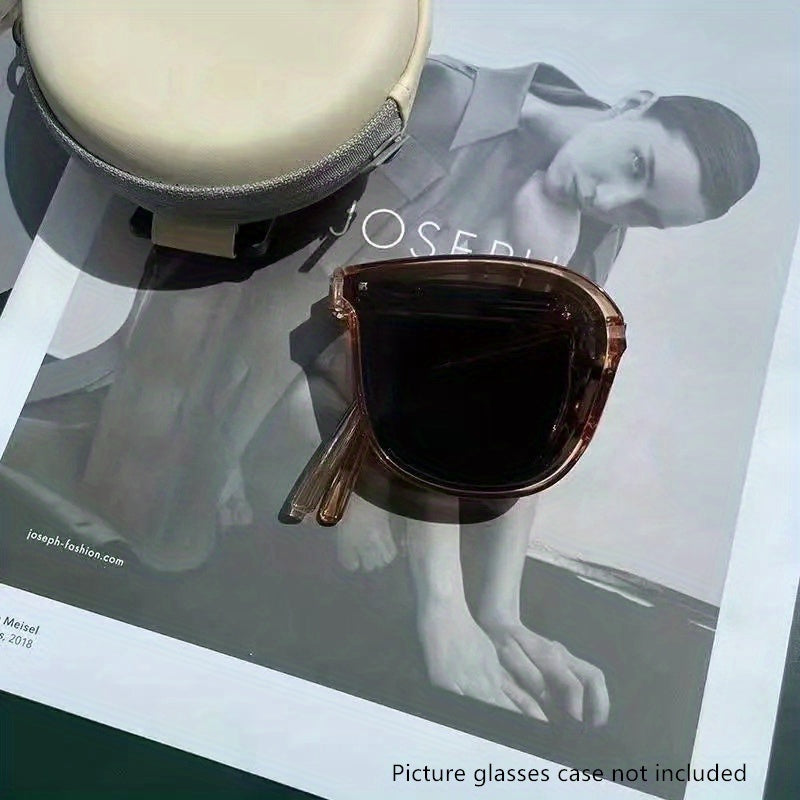 Foldable Sunglasses Unisex Polarized Transparent Vintage Sun Glasses