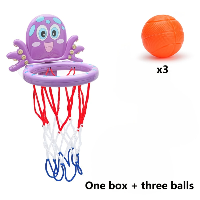 Kids Bathtub Basketball Hoop Set with 3 Balls