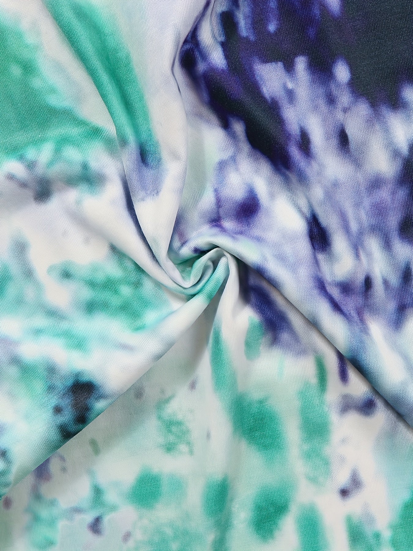 Plus Size Tie Dye Wide Waist Loose Wide Leg Pants