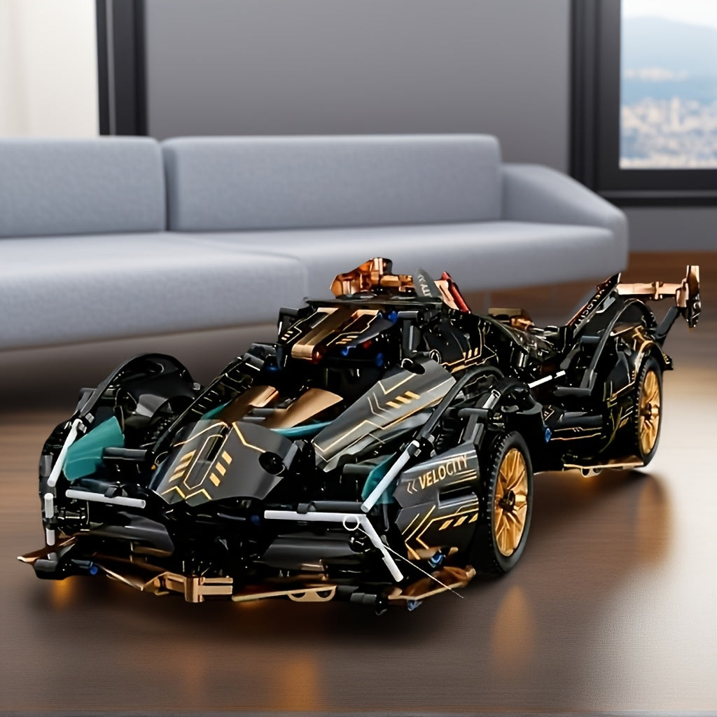 1330pcs Sports Car Model Kit DIY Assembly High ABS Plastic Vehicle Set