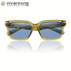 VIVIENFANG Rectangular Polarized Sunglasses Unisex Shades UV Protection