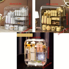 Clear Makeup Organizer with Drawers - Large Capacity Cosmetics Storage