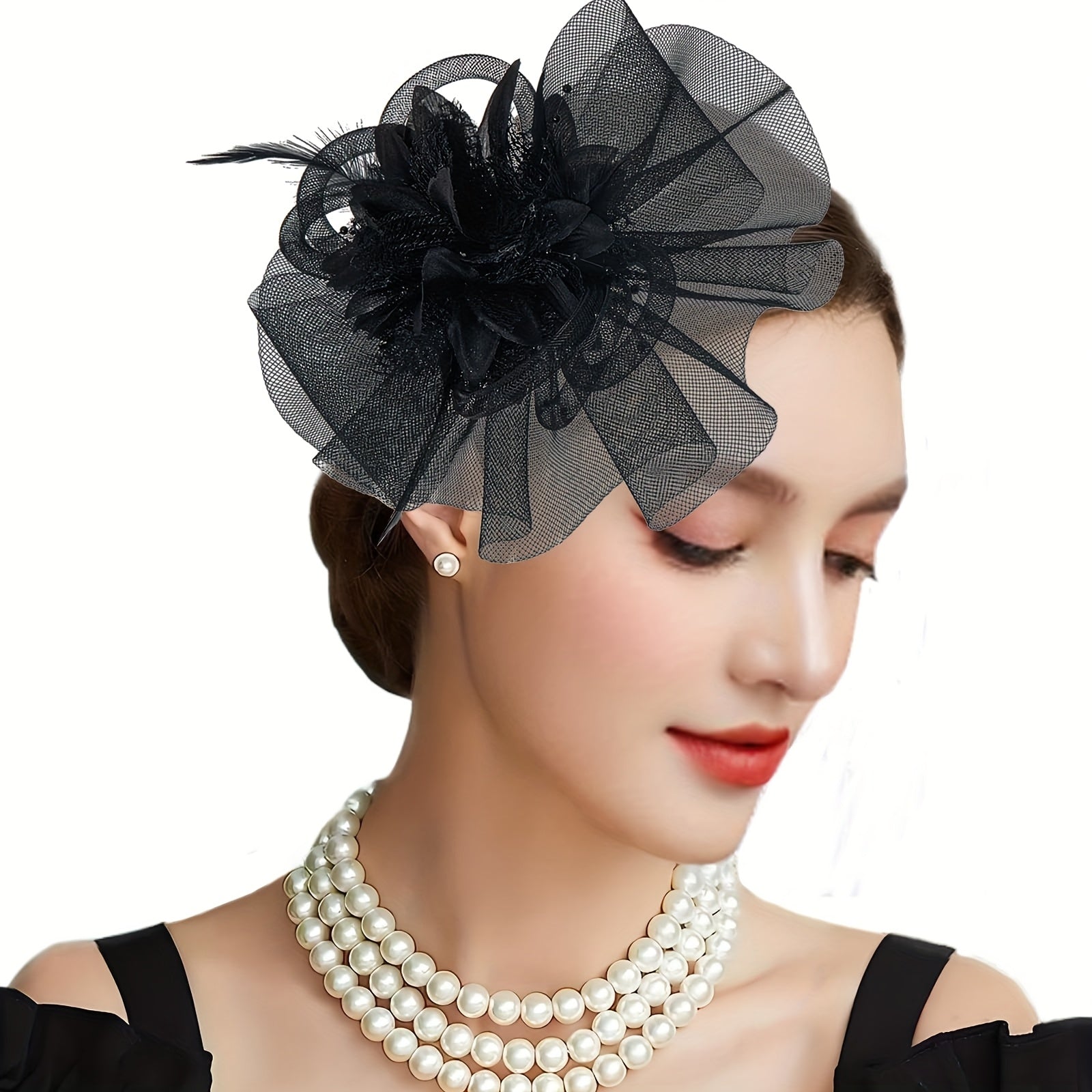 Pink Fascinator with Floral for Tea Parties Kentucky Derby Weddings