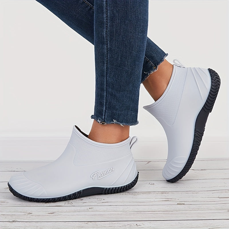 Women's Low Ankle Rain Boots Comfortable Waterproof Non slip Outdoor Boots