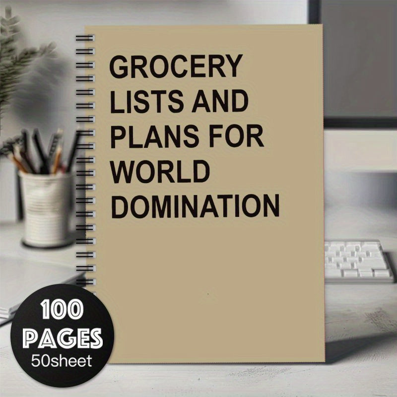 Funny Grocery Lists & World Domination Notebook
