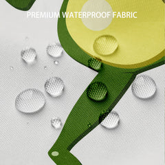 Waterproof Frog Shower Curtain with Hooks 72x72in
