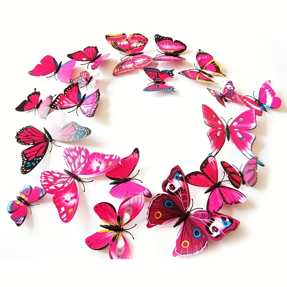 12pcs 3D Butterfly Wall Stickers Self Adhesive Room Decor