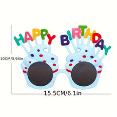 3pcs Cake Shape Funny Glasses Birthday Photo Props Set