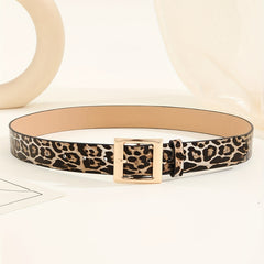 Leopard Print Belt PU Leather Casual Girdle For Women