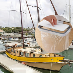 Portable Kitchen Garbage Bag Holder with Lid