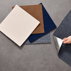 10pcs Adhesive Floor Mats Easy DIY Non Slip Soft Tiles Washable Indoor Office