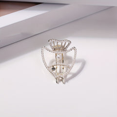 Hollow Fish Shaped Hair Clip with Faux Pearl for Women Girls