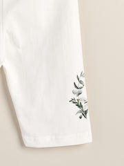 Girls Plant Print Cotton Shorts Kids Summer Clothes