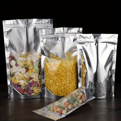 50 Resealable Mylar Bags Stand Up Pouch for Small Business