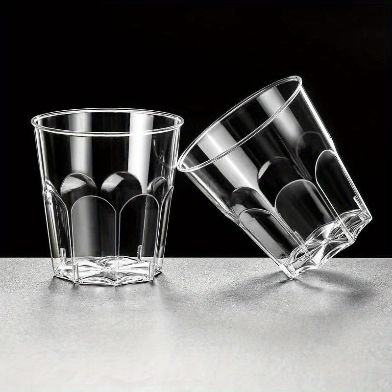 100 pcs Clear Plastic Cups with Lids Great for Events and Gatherings