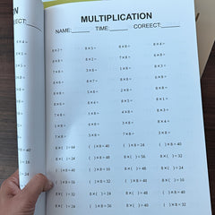 Math Workbook for Kids 4-12 Addition Subtraction Multiplication Division
