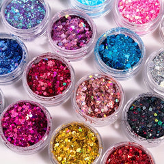 20 Colors Body Glitter Face Sequins Liquid Eyeshadow Chunky Glitter