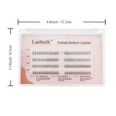 3D Fishtail Bottom Lower Lashes Natural Nude Makeup