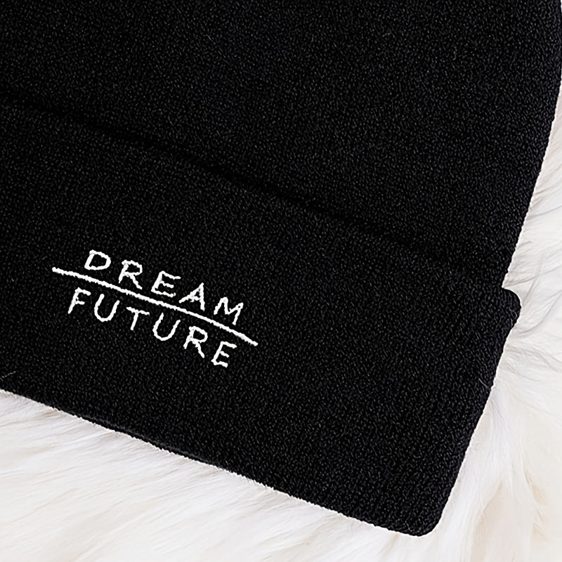 Women's Embroidery Knit Beanie Hat Winter Soft Skull Cap Unisex Year Gift