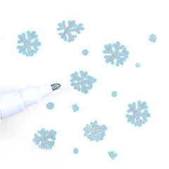 8 Double line Outline Flash Highlighter Bicolor Pen