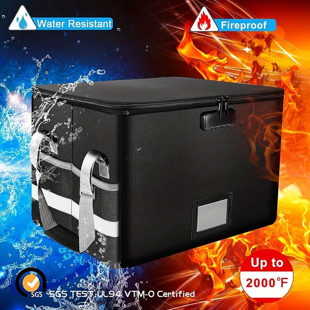 Fireproof Storage Box With Lock Anti Static Box Portable Home Office Storage
