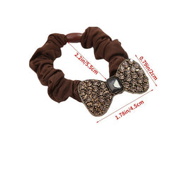 Rhinestone Hair Tie Elastic Hair Bands Ponytail Holder