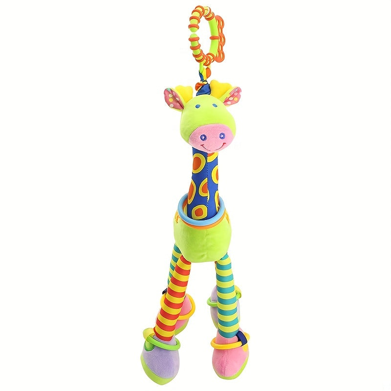 Cute Giraffe Baby Toy for 0-1 Year Olds Plush Comfort Safety Bell Rattle