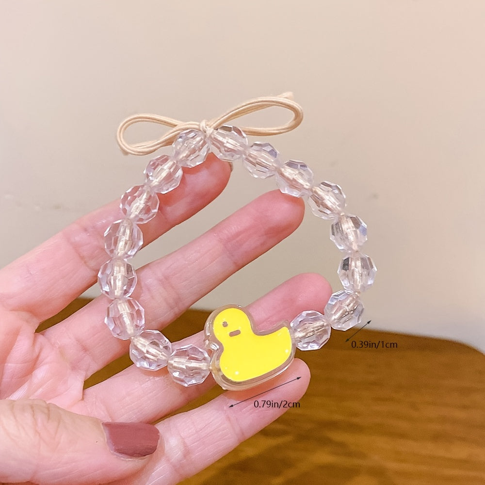 Crystal Beads Hair Tie Bracelet Hair Bands