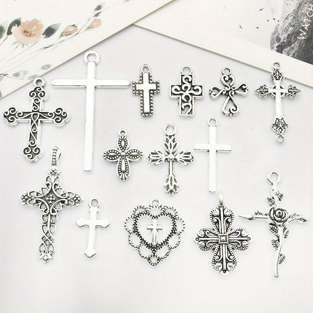 15pcs Tibetan Silver Metal Charms Pendants DIY For Jewelry Making