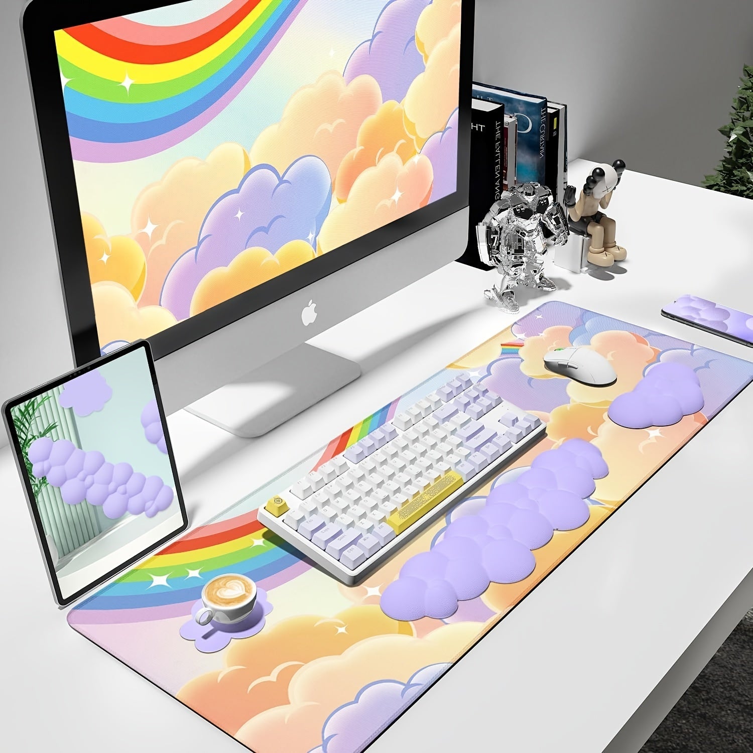 Large Gaming Mouse Pad and Wrist Rest Combo