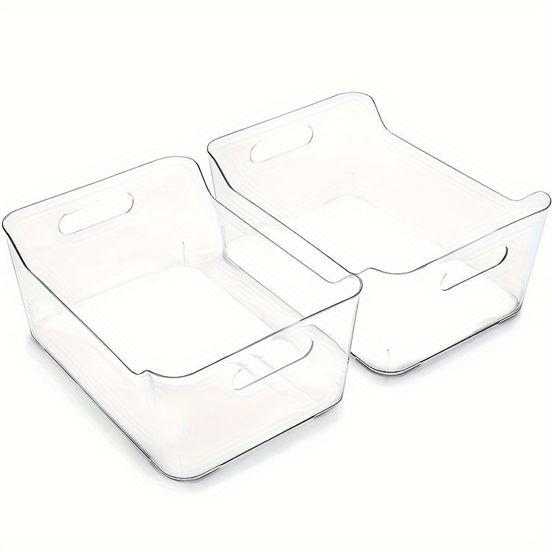 Plastic Clear Storage Box with Handle Durable Household Debris Container
