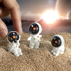 3pcs Garden Resin Astronaut Figurines Set DIY Micro Landscape Crafts Ornaments