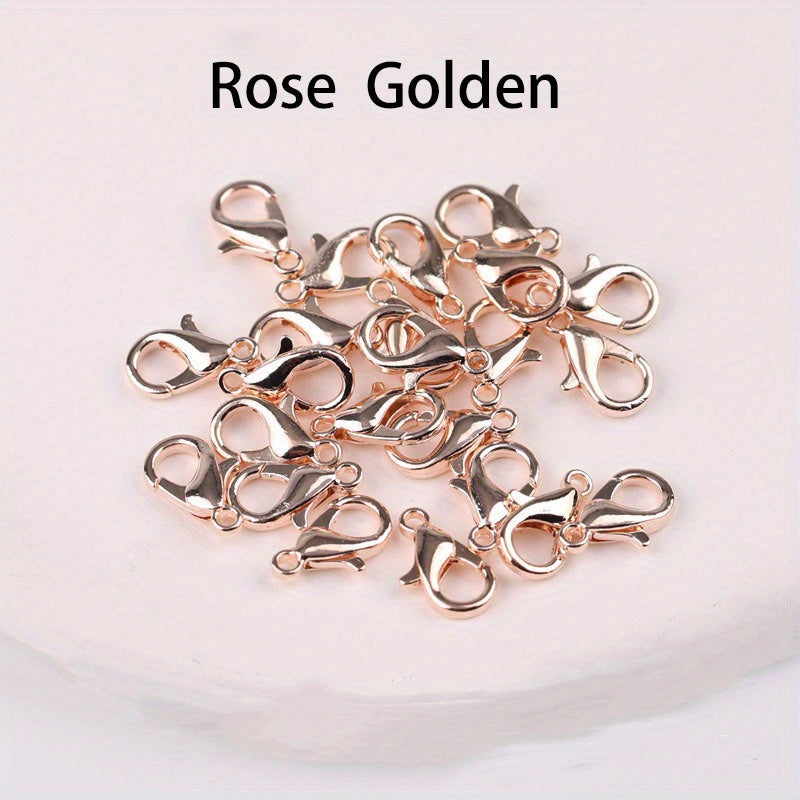 30pcs 12 6mm Alloy Lobster Clasps DIY Hooks Chain Closure Accessories
