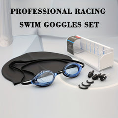 JUNHAINS Silicone Waterproof Anti-Fog Swimming Goggles UV Resistant