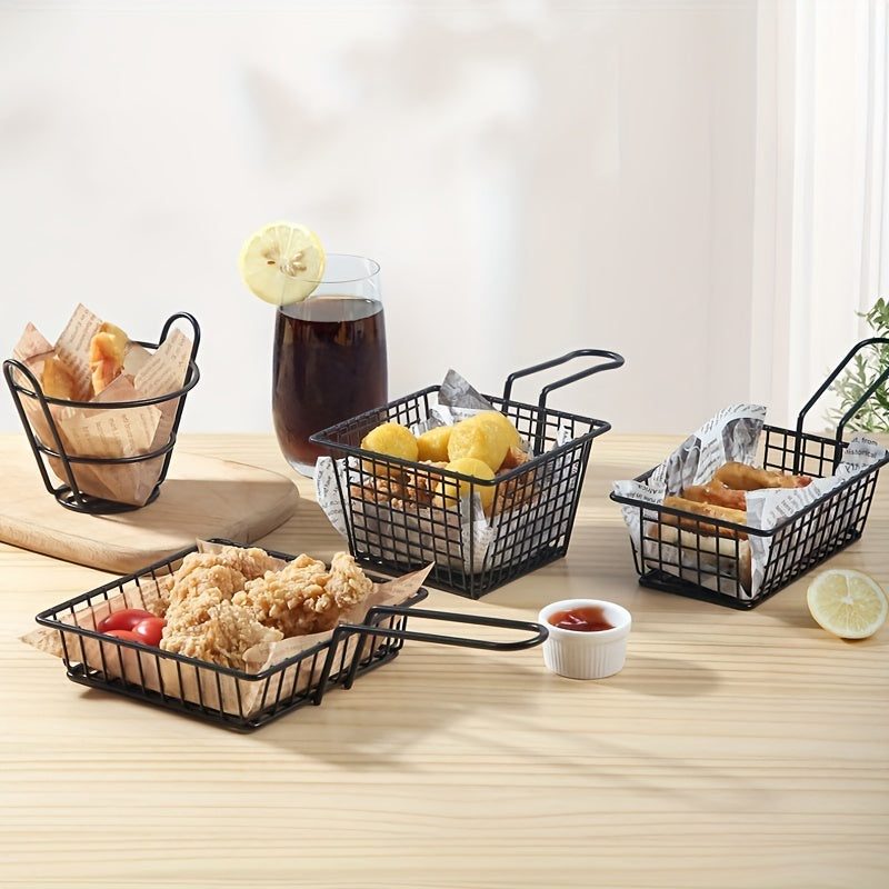 Long Handle Metal French Fries Basket