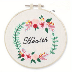 DIY Embroidery Set Beginner English Flower Pattern Gift