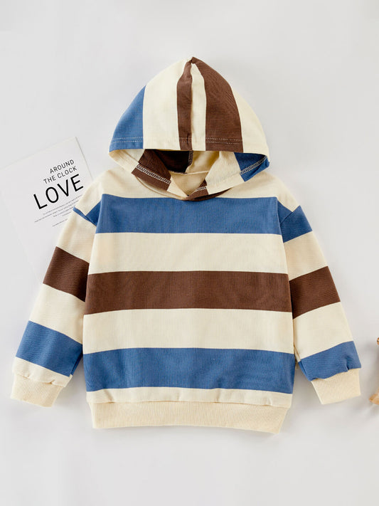 Toddler Boy Stripes Casual Hoodie