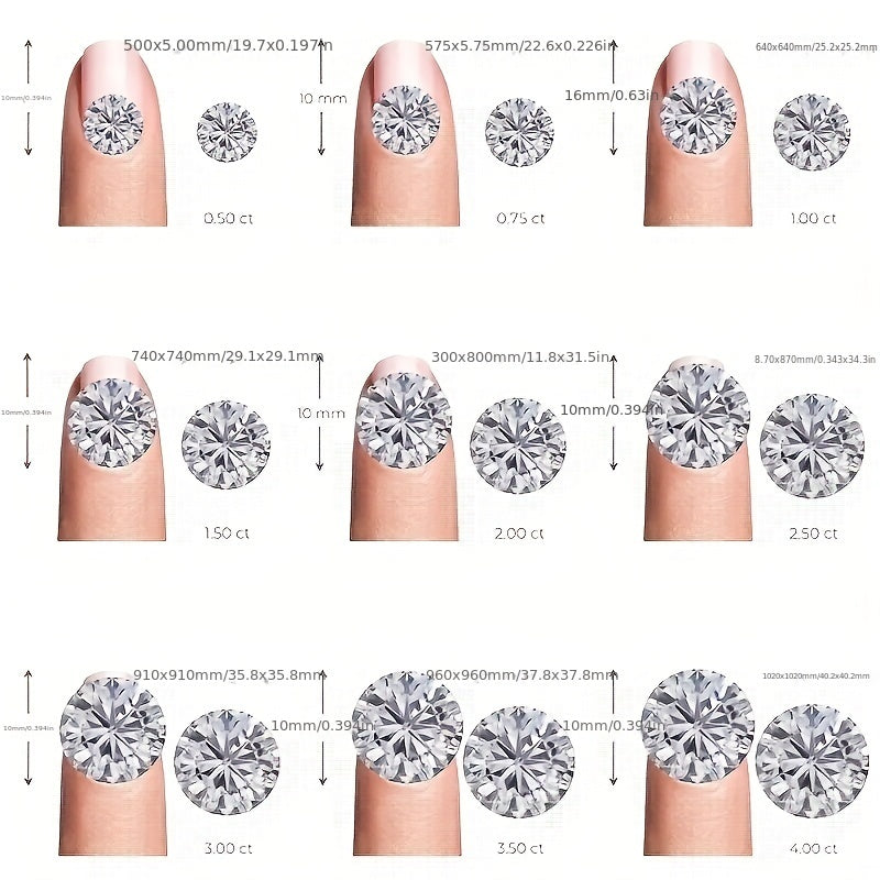 Three Stones 2CT Moissanite Ring S925 Sterling Silver Ring For Women