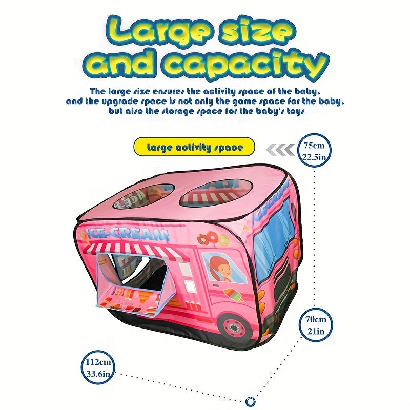 Car Themed Children's Tent Playhouse Toy for Kids' Parties