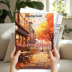 Autumn Landscape Coloring Book for Relaxation