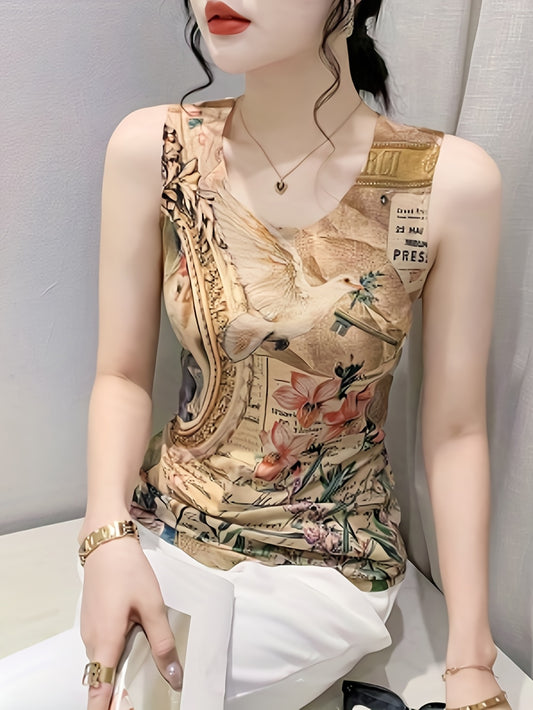 Graphic Print Tank Top for Women
