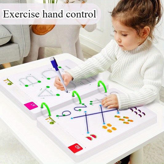 Kids Pen Control Activity Book with Pens & Eraser